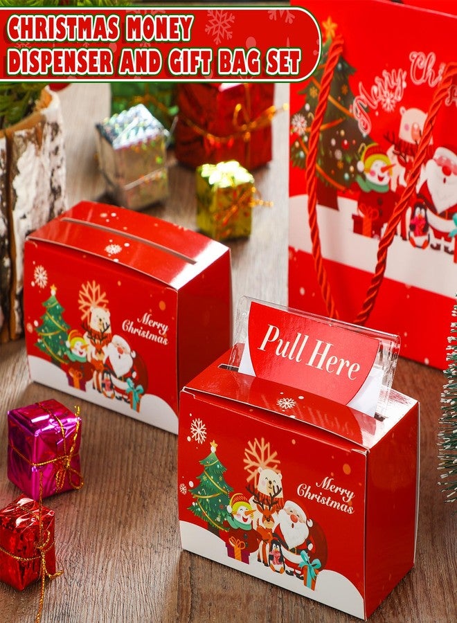 Resholder 9 Pack Christmas Money Box for Cash Gift Pull Surprise Money Holder Gifts with 200 Transparent Bill Christmas Bill Dispenser with Handle Gift Bags Funny Way to Give Cash Xmas DIY Pull Out Box Set - Image 5